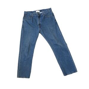 Levis Strauss Signature Jeans Mens 38x32 Blue Denim 100% Cotton Regular Fit